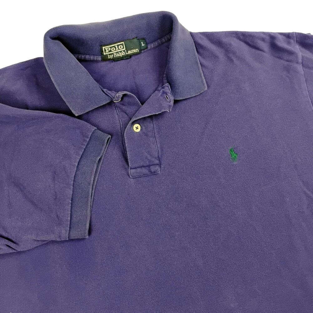 Vintage Polo Ralph Lauren Dark Purple Golf Polo Shirt Men's Size Large